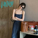 Lunivop Denim Small Sling Wide Leg Work Suit Jumpsuit Summer Thin Style Goddess Style Pants New Style