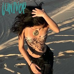 Lunivop Desert Wasteland Style Skin Color Mesh Print Thin Sheer Strapless Hot Girl Skinny Backless