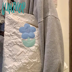 Lunivop Designer Aesthetic Womens Shoulder Bag Literary Lightweight Korean Style Fashion Tote Cute