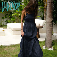 dress to impress divine being Strap Dress 2024 Hot Sexy Backless Strap Super Long Cake Skirt Strap Dress