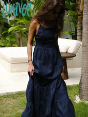 dress to impress divine being Strap Dress 2024 Hot Sexy Backless Strap Super Long Cake Skirt Strap Dress