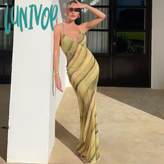 dress to impress divine being Style Sexy Sling Dress Digital Printing Wrapped Chest Sleeveless Pullover Backless Slim Hip Skirt for Women