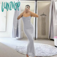 Lunivop Elegant And Pretty Women’s Dresses Rose Spaghetti Strap Mesh Corset Dress Midi Sexy