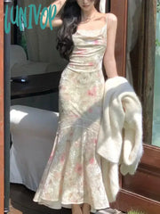 Lunivop Elegant Bodycon Evening Party Lace Dress Summer Sexy Hollow Out Spaghetti Strap Runway Robe