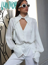 Lunivop Elegant Solid Color Women’s Blouse Spring New Removable Collar Long Sleeve Button Blouses