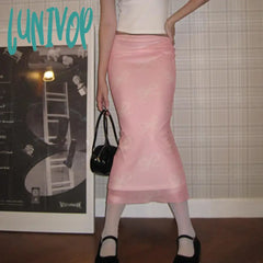 Lunivop Elegant Women Lace Ruffles Chiffon Blouses Cross Tie-Up Front Lantern Sleeve Shirts Fashion