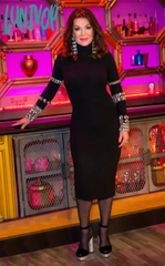 Lunivop Elegant Women’s Luxury Long Sleeve Diamond Sexy Black Bandage Dress Vestidos Para Mujer