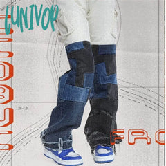 Lunivop European And American Style New Autumn Winter Fashion Women’s Stitching Patch Slim High