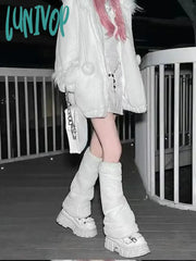 Lunivop Fairy Grunge Coat Women Y2K Aesthetic Tops Hooded Zipper Jackets Vintage Egirl Clothes