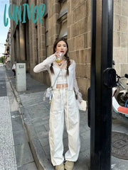 Lunivop Fashion Japanese Casual V Neck Bandage Cardigan Women Sun Protection Long Sleeve Coats