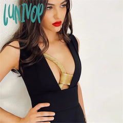 Lunivop Fashion Sexy Bodycon Midi Bandage Dress Vestidos Para Mujer Femininos Elegante Birthday