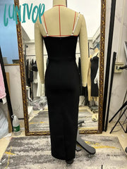 Lunivop Fashion Sexy Diamond Spaghetti Strap Bodycon Design Wedding Birthday Evening Cocktail Party