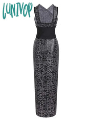Lunivop Fashion Sexy Elegant Print Leopard Long Bandage Dress Vestidos De Fiesta Birthday Evening