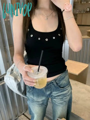 Lunivop Fashion Simple White Bottoming Camisole Tops 2024 Summer New Vest For Women Y2K E-Girl