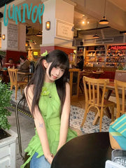 Lunivop Fashion Sweet 3D Flowear Ruffles Vest For Women Y2K Sexy Off Shoulder Slim Fit Tank Top