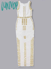 Lunivop Fashion Women Sleeveless Sexy Bodycon Bandage Dress Vestidos Elegantes Para Mujer Formal
