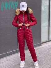 Lunivop Feather Slim Winter Parkas Women One Piece Down Jacket Woman Long Ski Suit Mountaineering