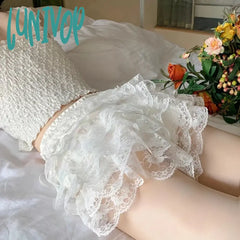 Lunivop Floral Lace Lolita Safety Pants Women Summer Shorts Petticoat Underpants Girls Fashion