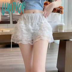 Lunivop Floral Lace Lolita Safety Pants Women Summer Shorts Petticoat Underpants Girls Fashion