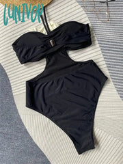 Lunivop Flower Lace Up Bikini Tops For Women Splice Hollow Out Backless Sexy Bodysuit Lingerie