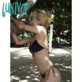 frat outfits Swimsuit Women's Split Sexy Bikini Hot Spring Ins Style Small Chest Push up Swimsuit Women's Swimsuit