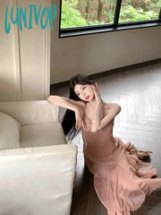 Lunivop French Camisole Dress For Women’s Summer Super Fairy Forest Style Mid Length Skirt With A