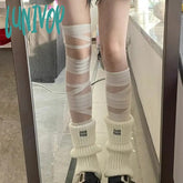 Lunivop Gothic Lolita Stockings For Women Ultra-Thin Transparent Silk Socks Thigh High Long Sock
