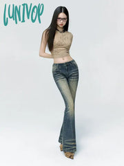 Lunivop Harajuku Crop Graphic Tshirts Women Streetwear Y2K Grunge Angel Cartoon Print Tops Sexy