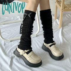 Lunivop Harajuku Japanese Kawaii Boot Socks Womens Lolita Knit Long Leg Warmers Winter Ankle Heap