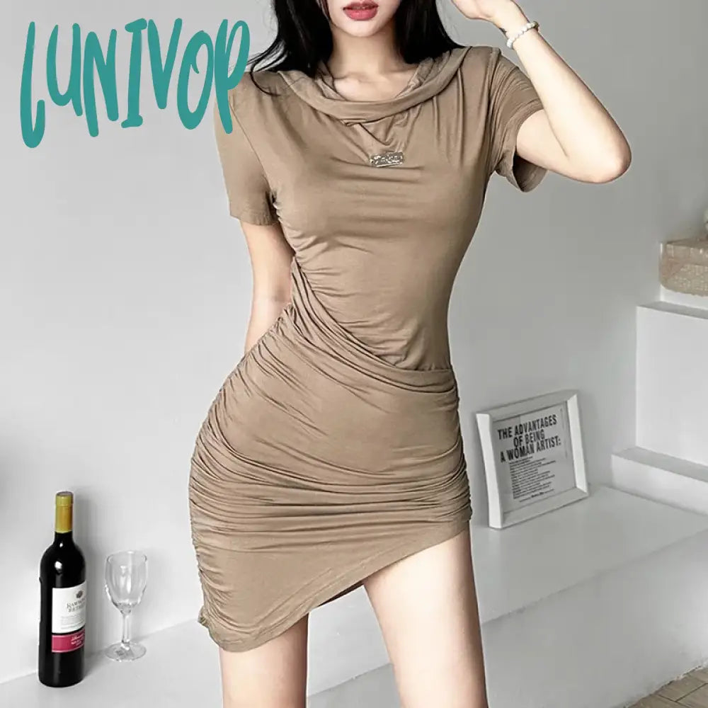 Lunivop Harajuku Thin Cool Personalized Design Summer Dress Women Slimming Bachelor Party Sexy