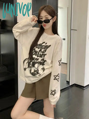 Lunivop Harajuku Y2K Graphic T Shirts Women Streetwear 2000S Grunge Vintage Tops Casual Letter