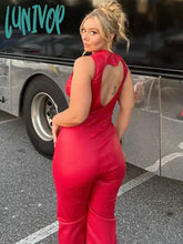 Lunivop Heart Hollow Sleeveless Denim Jumpsuit Women Summer Backless Bodycon Overalls For Woman