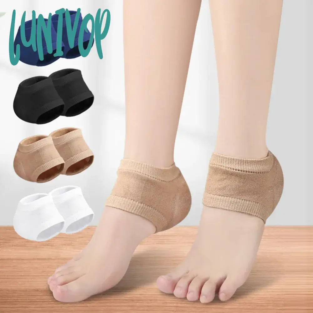 Lunivop Heel Protector Protective Sleeve Half Size Socks Gel Anti-Cracking Foot Cover Skin Care