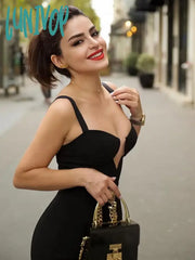 Lunivop High Quality Birthday Dress For Women Sexy Sleeveless Backless Lace Up Mesh Bandage