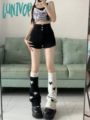 Lunivop High Waist Black Women’s Denim Super Shorts Summer New Young Girl Slim Fit Thin Mini