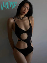 Lunivop Hot Sexy Backless Cut Out Sleeveless Bodysuits One Piece For Women Summer Straps Tops High