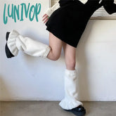 Lunivop Japanese Leg Warmers Harajuku Boot Cuffs Long Ankle Warmer Jk Lolita Socks Boho Knit Sock