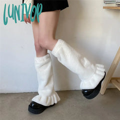 Lunivop Japanese Leg Warmers Harajuku Boot Cuffs Long Ankle Warmer Jk Lolita Socks Boho Knit Sock