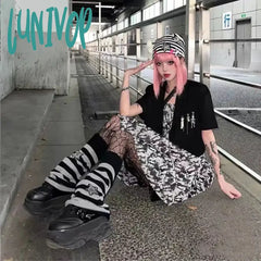 Lunivop Japanese Star Leg Warmers Socks Striped Jk Boot Cuffs Lolita Harajuku Knit Sock Sets Thigh