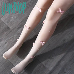 Lunivop Jk Japanese Lolita Sweet Comfortable Nylon Women Bow Tights Female Stockings Ultra-Thin