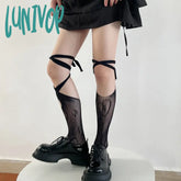 Lunivop Jk Lace Mesh Stockings Tie Fishnet Irregular Calf Socks Japanese Women’s Middle Tube