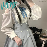 Lunivop Kawaii Long Sleeve Blouse For Women Shirts Japanese Style Sweet Tops Ladies’ Aesthetic
