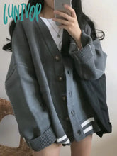 Lunivop Knitted Cardigan Sweaters Women Preppy Style School Warm Tops Knitwear Autumn Korean