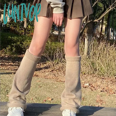 Lunivop Leg Warmers Boot Cuffs Women Knit Socks Harajuku Japanese Winter Long Warmer Punk Cable