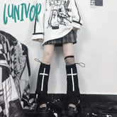 Lunivop Leg Warmers Lolita Goth Punk Cross Gothic Harajuku Socks Japanese Jk Y2K Accessories Hot
