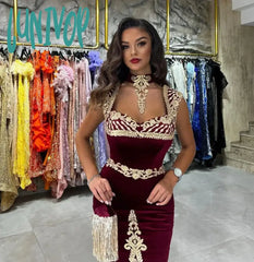 Lunivop Luxury Spaghetti Straps Lace Evening Dresses 2024 For Women Floor-Length Arab Custom Sexy