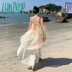 Lunivop New Daring Summer Graceful Socialite Dress Modern Women Stylish Chiffon Female Midi