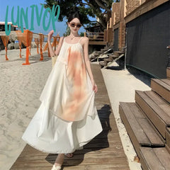 Lunivop New Daring Summer Graceful Socialite Dress Modern Women Stylish Chiffon Female Midi