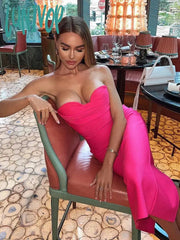 Lunivop New Fashion Sexy Strapless Backless Bodycon Bandage Formal Occasion Dresses Wedding