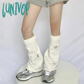 Lunivop New Hole Leg Warmers Y2K Hot Girl Wide Socks Women Japanese Autumn Winter Punk Harajuku